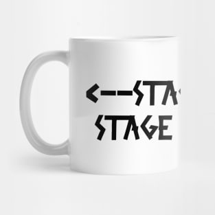 stage right  stage left Black Mug